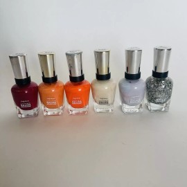 Sally Hansen Set of 6 Sally Hansen Complete Salon Manicure Nail Polish Assorted Color Glitter