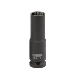 KS Tools 515.0945 1/2-Inch 12-Point Impact Socket, Long, 13 mm