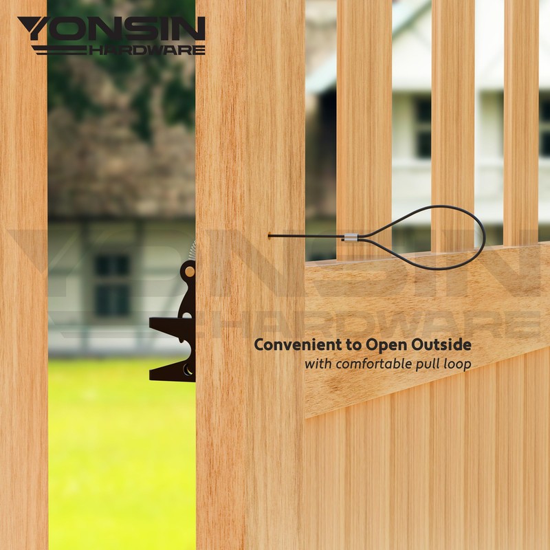 YONSIN 2 Sets Gate Latch Cable Pull, Steel Wire Rope