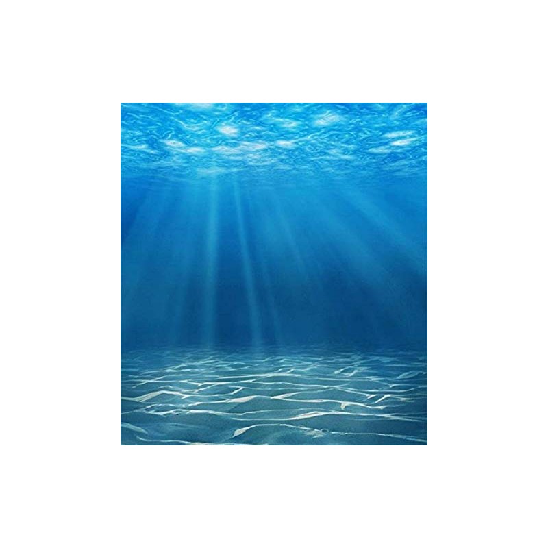 Laeacco 4x5ft Vinyl Photography Background Deep Underwater Crystal Blue Under
