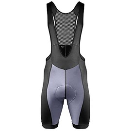 Aero Tech Men's Elite Padded USA Cycling Bib-Shorts (Small, Grey)