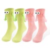 Hying 2 Pairs Funny Holding Hands Socks 3D Doll Magnetic