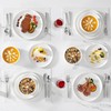 MALACASA 24 Pieces Porcelain Dinnerware Set, Modern White Dish Set