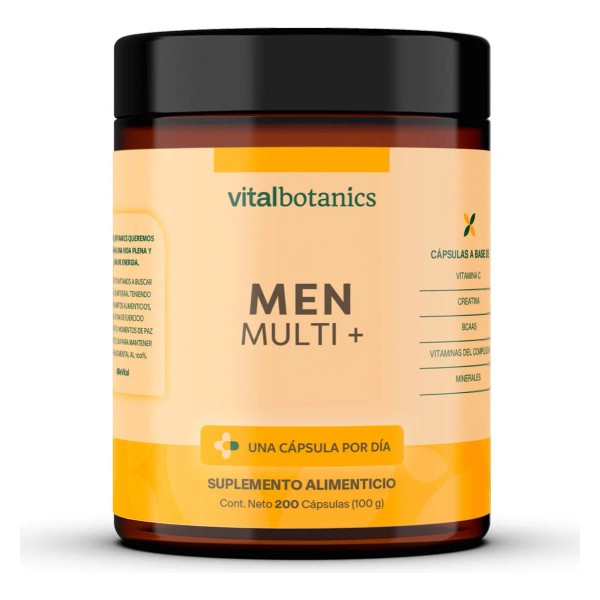 Multivitaminico P Hombre Con Creatina 200 Caps Vitalbotanics Sabor Men