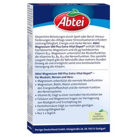 Abtei 압타이 마그네슘 500 플러스 바이탈 데포 정제 42개입 Abtei Magnesium 500 Plus Vital Depot Tablets 42 Count