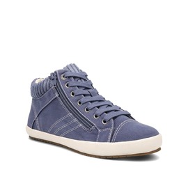 Taos Women's Startup High-Top Sneaker Indigo Distressed 6.5