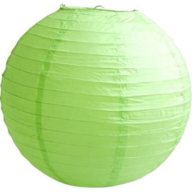 A Liittle Tree- Lime Round Paper Lanterns Wedding Birthday Party Decorations (8 Inches, 20 cm)