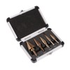 TEHAUX 5pcs Step Drill Bit Set Multiple Hole Drill Bit