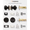 Probrico 4Pack Oil Rubbed Bronze Door Knob and Single Cylinder