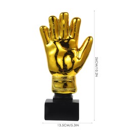 Veemoon Golden Glove Trophy, Resin Football Trophy Golden Trophy with Base for Sports Competition Birthday Party Awards