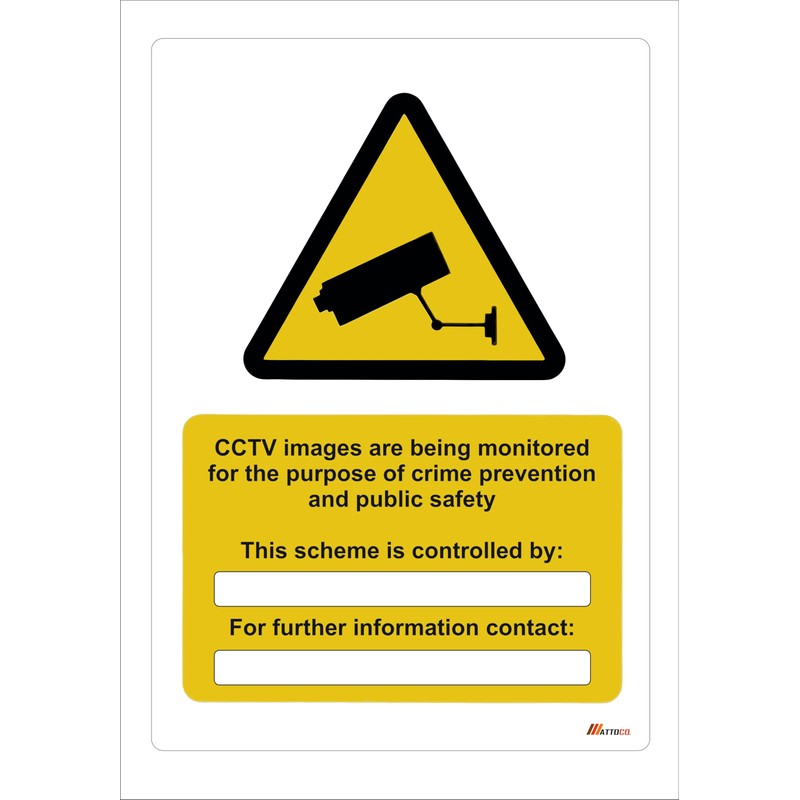 CCTV Warning Signs - 2 x 'CCTV in operation' and