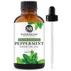 NaturoBliss Peppermint Essential Oil, 100% Pure and Natural Therapeutic Grade, Premium Quality Peppermint Oil, 4 fl. Oz - Perfect for Aromatherapy and Relaxation