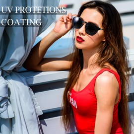 SIPHEW Round Polarized Sunglasses for Women Classic Retro SunGlasses with UV400 Protection for Outdoor/Driving