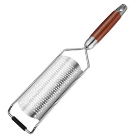 KULUNER Professional-Grade Lemon Zester with Fine Blades, Lightweight Cheese/Vegetable Grater, Solid Wood Handle Design - Rust-Resistant, Durable, Essential Kitchen Tool （A2）