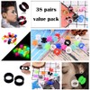 Qmcandy 38 Pairs Colorful Silicone Tunnels Plugs Hollow Saddle Soft