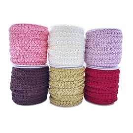 1/2 Inch Gimp Braid Trim 24 Yards 6 Colors for Upholstery Costume DIY Crafts(Mixed Color 2 1052)