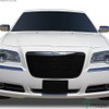 Glossy Black Mesh Front Hood Bumper Grill Grille Guard ABS