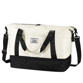 Travel Duffle Bags Large Capacity Weekender Bags with Shoe Compartment Waterproof Fashion Tote Bags for Women Sports Gym Lightweight Portable Weekend Overnight Luggage Workout Carry on Duffle