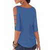 LEIYEE Camisetas de verano con hombros descubiertos para mujer, manga
