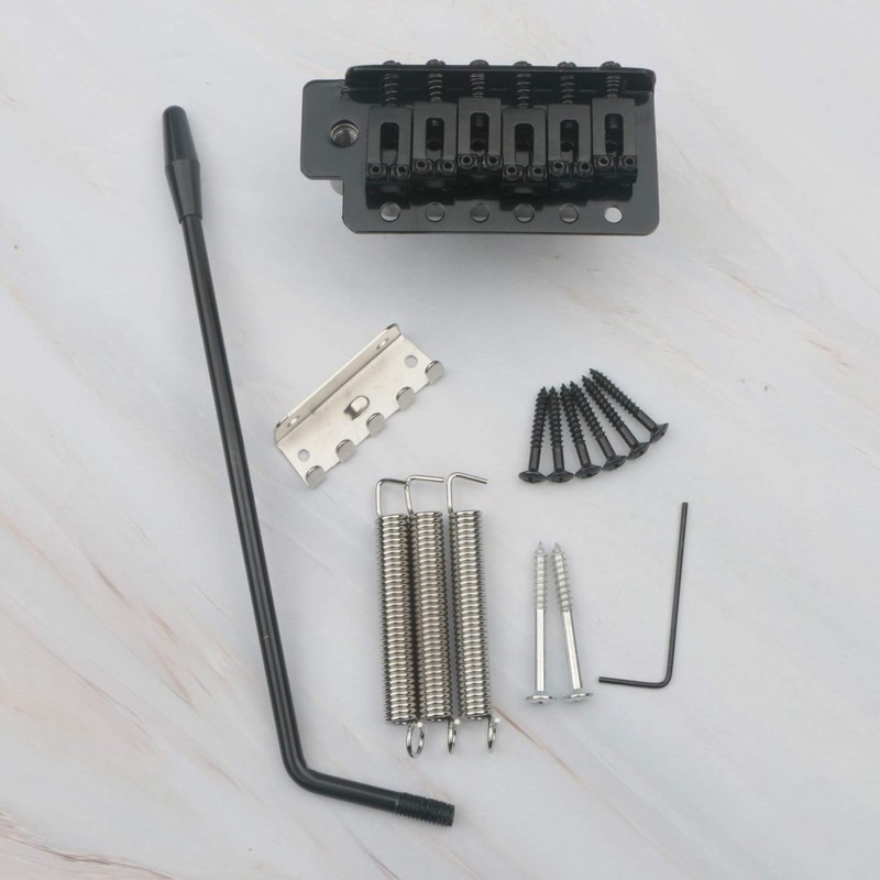 Black Tremolo Bridge for Strat Electric Guitar Set Replacement