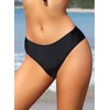 SHEKINI Womens Medium Waisted Swim Briefs Retro Basic Modest Coverage