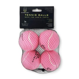 Hyper Pet Tennis Balls for Dogs (Pet Safe Dog Ball Dog Tennis Balls for Exercise & Training) Dog Ball Interactive Dog Toys work with Hyper Pet K9 Kannon K2 Dog Ball Launcher - 4 Pack 2.5" Pink