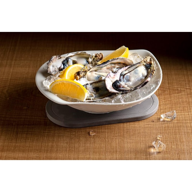 Anesty Company HO2108 Diatomaceous Earth Coaster Oval, Gray, 7.3 x