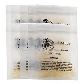 10 unidades/1000 bandas de goma de látex elásticas dentales (10 bolsas-ardilla de 1/8-3.5 onzas)