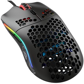 Glorious Gaming Model O- (Small) Compact Wired Gaming Mouse - 58g Superlight Honeycomb Design, RGB, Pixart 3360 Sensor, Ambidextrous, Omron Switches - Matte Black