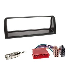 1 DIN Radio Installation Kit Fascia Radio Connection Cable Antenna Adaptor for Peugeot 106 1991-2003