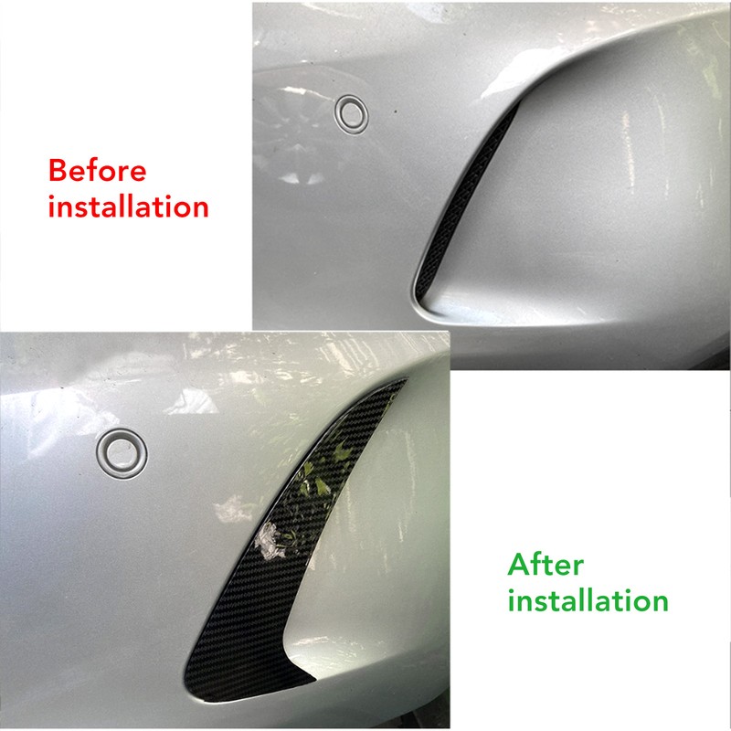 2 Pcs Rear Bumper Spoiler Air Vent Cover Lower Air