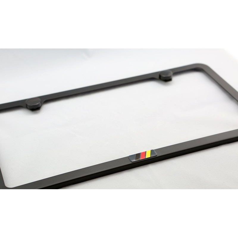 German Flag metal Emblem Stainless Steel License Plate Frame 2