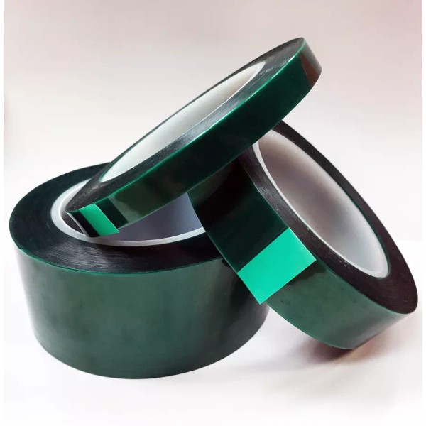 PBTP Powder Coating Masking Tape Lined Green Polyester 8" X