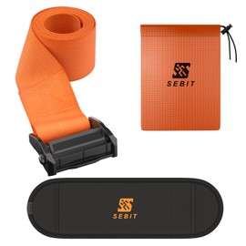 Hamstring Curl Strap,59 inches Adjustable Squat Strap Foot Dumbbell Strap,Exercise Strap Assisted Leg Curl Strap Leg Tibialis Raises Workout for Teenagers(Pure Orange Red)