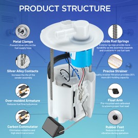 SYKRSS E8874M Fuel Pump Module Assembly Compatible with Toyota Matrix Corolla 2009-2013, Compatible with Pontiac Vibe 2005-2010 L4 1.8L 2.4L, Replaces 7702002181, E3781M