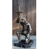 The Accolade Kneeling Medieval Knight Excalibur Sword Letter Opener Figurine