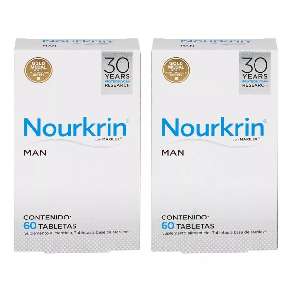 NOURKRIN Pack 2 Nourkrin Man Tratamiento Anticaída Hombre 60tabs