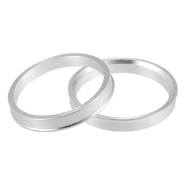 X AUTOHAUX 2pcs OD 71.6mm to ID 64.1mm Aluminium Alloy Car Hub Centric Rings