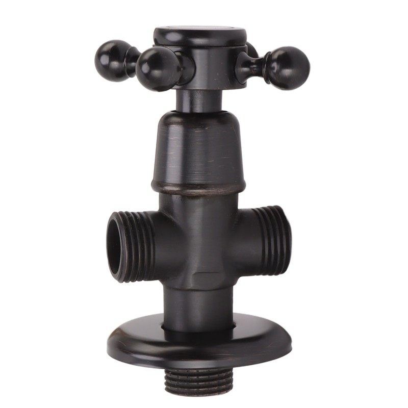 Angle Stop Valve Retro Copper Cross Handle Water Stop Valve