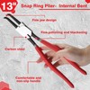 LEONTOOL 13-Inch Snap Ring Plier Heavy Duty Internal Circlip Pliers