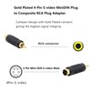 GELRHONR S-Video 4 Pin Mini DIN to RCA Adapter Gold