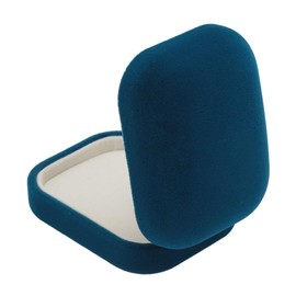 Blue Velvet Jewelry Gift Box Case with Soft Lining, Fashionable Design, Portable for Proposal, Engagement, Wedding, Christmas, Birthdays and Anniversaries (Pendant Box)