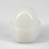 (50 Pieces) M8 White Nylon Acorn Cap Nuts Plastic Hex