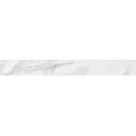 Daltile Perpetuo 3" x 24" Marble Look Porcelain Floor Bullnose Trim in Polished Brilliant White | (Sold by The Piece)