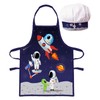 Kids Cooking Baking Apron and Chef Hat Set Aprons for