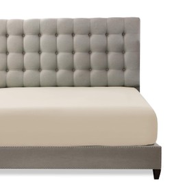 Toodou Deep Pocket Beige Queen Fitted Sheets with Elastic All Around Made of Premium Fabric and 100% Microfiber Brushed which Have Great Breathability