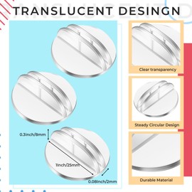 Yinkin 200 Pcs Card Stands Translucent Plastic Card Holders Game Card Stands Paper Miniature Bases Clear Paper Board Clips for Table Numbers Business Price Tags Menus Labels Party, 1 Inch