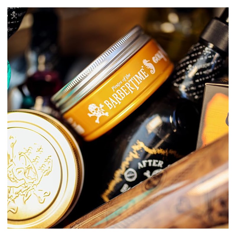 BARBERTIME Hair Styling Gold Pomade Wax | Gel Wax Pomade