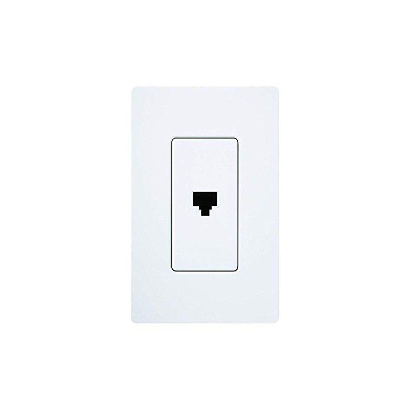 Lutron CA-PJ-WH Claro - Toma telefónica, color blanco