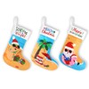 Beach Christmas Stockings 3 Pack 11'' x 17'' Coastal Christmas